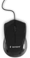Gembird MUS-3B-02 - Bedrade Muis - 3-knops - 1000 dpi - Zwart