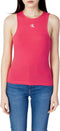 Calvin Klein Micro Monologo - Racer Back Top - Slim-fit - Zwart - Maat L