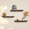 Wandplank Gusta Walnut | 60 cm | Set van 3