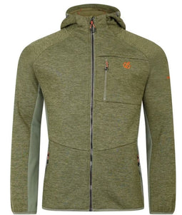 Dare2B Gebreid fleece Hoodie voor Heren - kaki Groen - Maat L