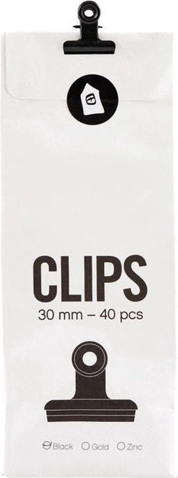 House Doctor - Clips 30mm - 40 stuks - zwart