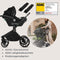 Lionelo Mika Plus - Kinderwagen 3in1 - XXL SET - incl. i-Size autostoel - All-terrain wielen - tot 22kg - Zwart