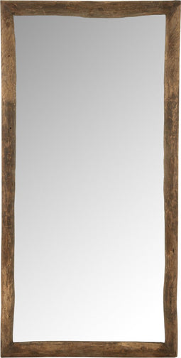 J-Line spiegel Rechthoek - hout - bruin - large - 90 x 176 cm