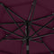vidaXL - Parasol - 3-laags - met - aluminium - paal - 3 - m - bordeauxrood