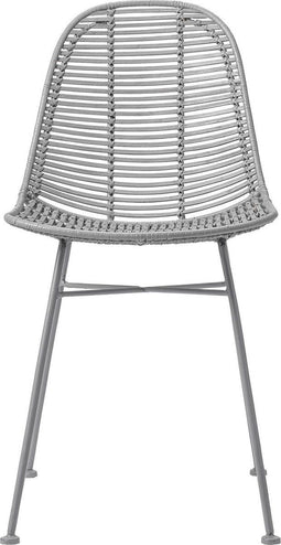 Bloomingville - Rotan Stoel - Zithoogte 45 cm - Grijs