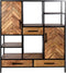 Livingfurn - Kabinetkast Brooklyn 140cm - Mangohout / Gecoat Staal