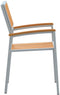vidaXL - Tuinstoelen - 4 - stuks - Stapelbaar - Grijs - Massief - Acaciahout - en - Metaal