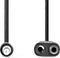 Nedis - Stereo-Audiokabel - 3,5 mm Male naar 2x 3,5 mm Female - Vernikkeld - 0.20 m - Zwart