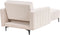 Chaise longue ABERDEEN Fluweel Lichtbeige