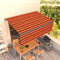 vidaXL - Luifel - automatisch - uittrekbaar - met - rolgordijn - 3x2,5 - m - blauw - wit