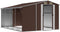 vidaXL - Tuinschuur - 277x365,5x179 - cm - gegalvaniseerd - staal - bruin