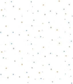 Noordwand - Behang - Mondo - baby - Little - Stars - blauw - en - wit