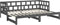 vidaXL - Slaapbank - uitschuifbaar - massief - grenenhout - grijs - 2x(90x200) - cm