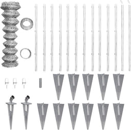 vidaXL - Gaashek - met - palen - 25x1,25 - m - gegalvaniseerd - staal