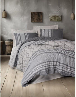 Beddengoedset - 1 dekbedovertrek 240 x 220 cm + 2 kussenslopen 60 x 60 cm - 100% katoen - Mink (2 stuks)