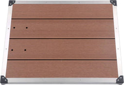 Buitendouche met bruine basis 230 cm roestvrij staal