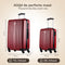 Slazenger Kofferset 2 Delig - Handbagage Trolley en Ruimbagage Koffer (S + M/L) - ABS Hardcase - 360° Wielen - Cijferslot - Rood