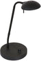 Mexlite Biron 7502ZW - Tafellamp - Draaibaar en kantelbaar 48 cm leesarm - Zwart