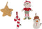 Little Dutch Jim - Kerstboomhangers - Set van 4 pluche hangers - Rood Wit Geel (4 stuks)