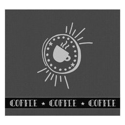 DDDDD Hello Coffee - Theedoek - 60x65 cm - Set van 6 - Antracite