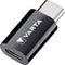 Varta 57945101401 - USB 2.0 Adapter - Micro-USB naar USB-C - Zwart