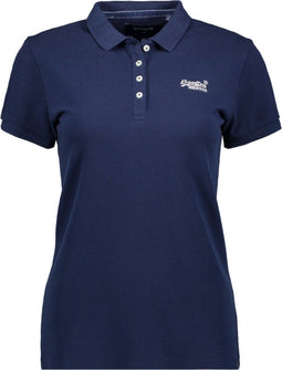 Superdry Dames Poloshirt - Maat L - Organic Cotton - Lange mouw