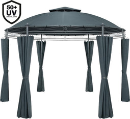 Casaria Paviljoen Toscana Ø350cm - UV-bescherming 50+ - Antraciet