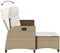 vidaXL - Verstelbare - tuinbank - met - kussens - L-vormig - beige - poly - rattan