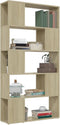 vidaXL-Boekenkast/kamerscherm-80x24x155-cm-spaanplaat-sonoma-eiken