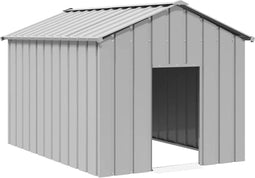 vidaXL - Hondenhok - met - dak - 113x153x101 - cm - gegalvaniseerd - staal