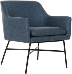 DKD Home Decor - Leunstoel - Scandi ontwerp - Blauw Zwart 66 x 62 x 75 cm