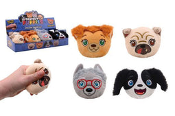 8 Slow Rise Plushe Squeez Puppies - 4 stuks