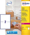 Avery L7168B-100 BlockOut zelfklevende etiketten QuickPeel, ft 199,6 x 143,5 mm (b x h), 200 etikett