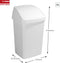 Sunware - Delta prullenbak met swingdeksel 50L wit - 39,5 x 34,5 x 66,5 cm