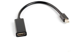 Lanberg AD-0005-BK - Adapterkabel Mini DisplayPort naar HDMI - 20 cm - Zwart