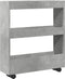 vidaXL - Opbergtrolley - smal - 3-laags - bewerkt - hout - betongrijs