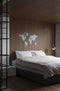 MiMi Innovations® Luxe Houten Wereldkaart - Muurdecoratie - Wanddecoratie - Muursticker - 130x78 cm/51.2x30.8 inch - Wit