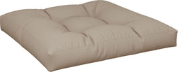 vidaXL - Palletkussen - 70x70x12 - cm - stof - taupe