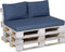 Madison - Panama Saffier Blauw - Palletkussen - Loungekussen - Zitkussen - 120x80cm - Tuinkussen