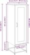 vidaXL - Hoge - kast - 36x39x123 - cm - koudgewalst - staal - antracietkleurig