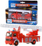 Speelgoed brandweerwagen met ladder 15 cm - Speelgoed auto brandweer