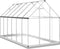 vidaXL - Tuinkas - met - basisframe - 334x169x202 - cm - aluminium - zilverkleurig