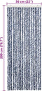 vidaXL - Vliegengordijn - 56x200 - cm - chenille - blauw - en - wit
