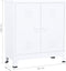 vidaXL - Opbergkast - industrieel - 90x40x100 - cm - staal - wit