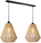 LABEL51 Ibiza Hanglamp - Naturel - Stof - 2-Lichts