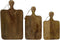 Snijplanken - Naturel - Mangohout - Set van 3