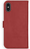 Selencia iPhone XS - Echt Lederen Bookcase - 3 Pashouders - Rood