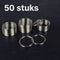 Faas® Sleutelringen - RVS - 30 mm - Zilver - 50 Stuks