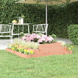 vidaXL - Plantenbak - 110x110x27 - cm - massief - douglashout
