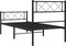 vidaXL - Bedframe - met - hoofd- - en - voeteneinde - metaal - zwart - 107x203 - cm